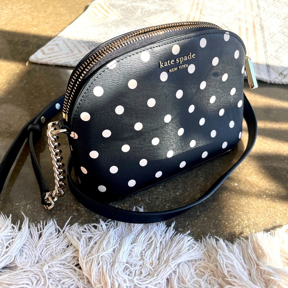 Kate Spade polka crossover purse
